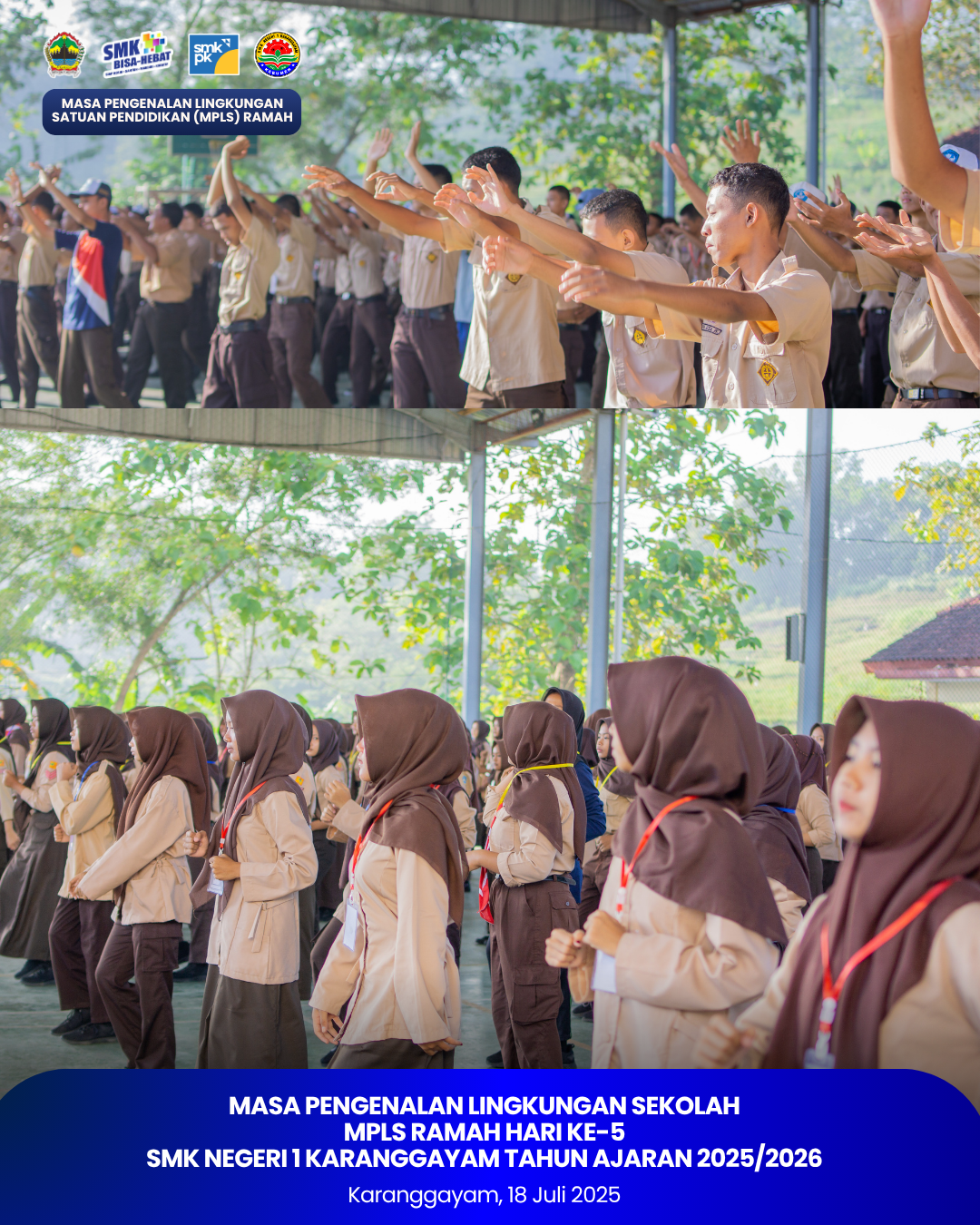 Masa Pengenalan Lingkungan Sekolah (MPLS RAMAH) Hari Ke-5 SMK Negeri 1 Karanggayam TA 2025/2026