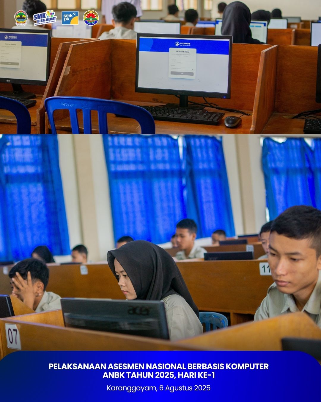 Pelaksanaan Assesment Nasional Berbasis Komputer / ANBK di SMK Negeri 1 Karanggayam