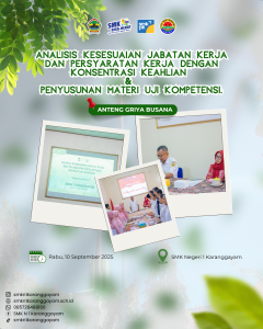 Analisis Kesesuaian Jabatan Kerja dan Persyaratan Kerja dengan Konsentrasi Keahlian & Penyusunan Materi Uji Kompetensi.