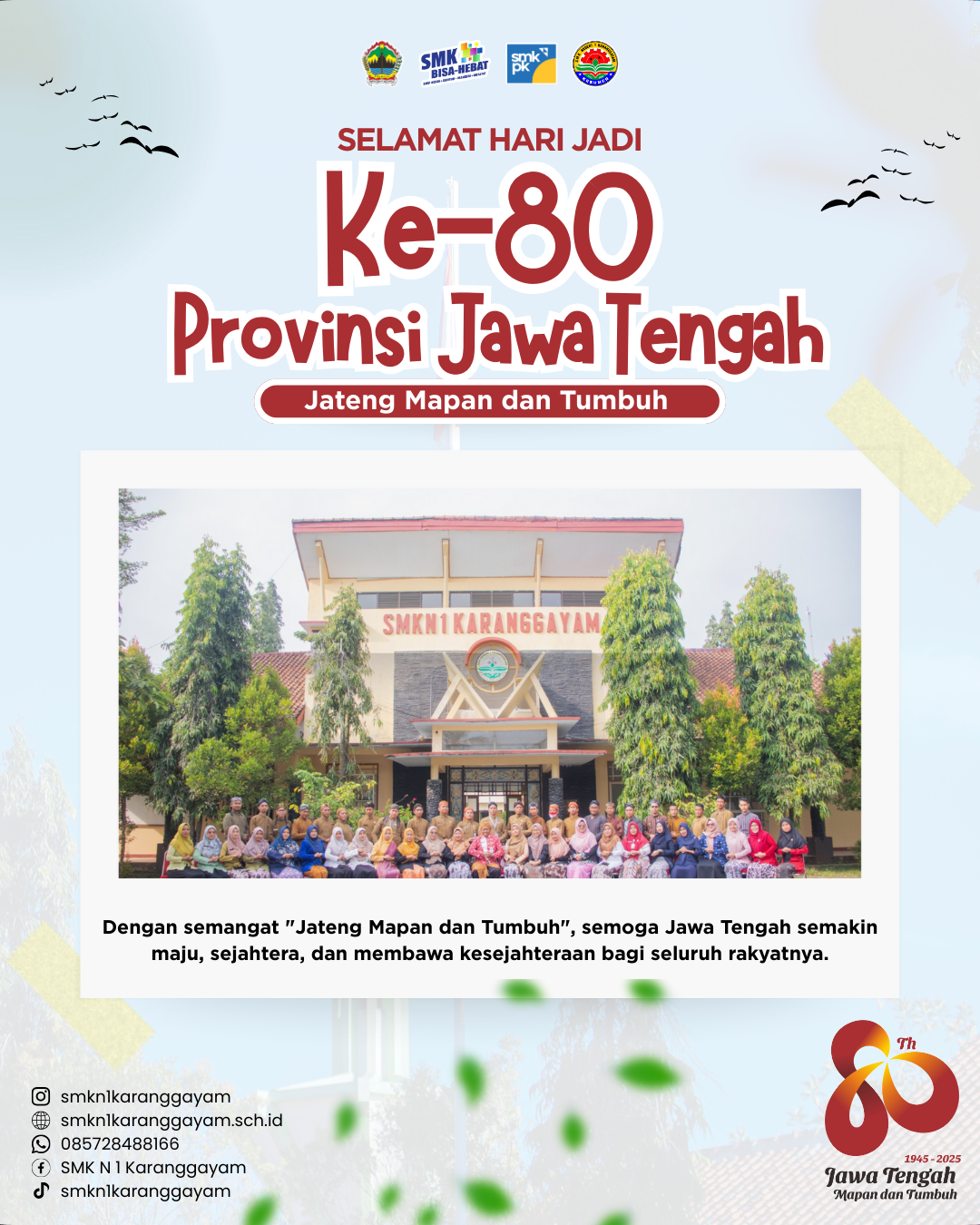 Selamat Hari Jadi ke-80Provinsi Jawa Tengah