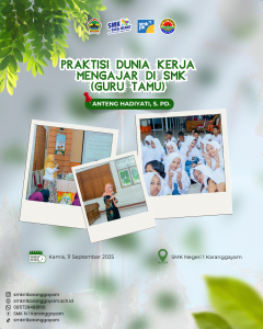 Praktisi Dunia Kerja Mengajar di SMK (Guru Tamu)