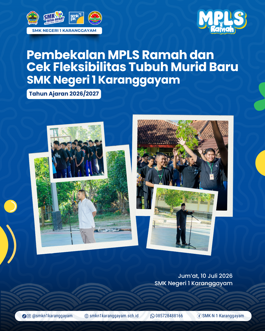 Pembekalan MPLS Ramah dan Cek Fleksibilitas Tubuh Murid Baru