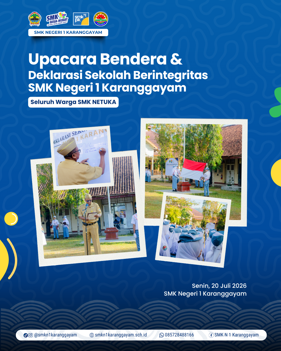 Deklarasi Sekolah Berintegritas SMK Negeri 1 Karanggayam